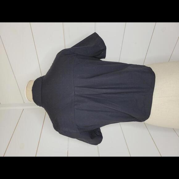 Forever 21 medium black layered cotton blouse - Picture 2 of 4